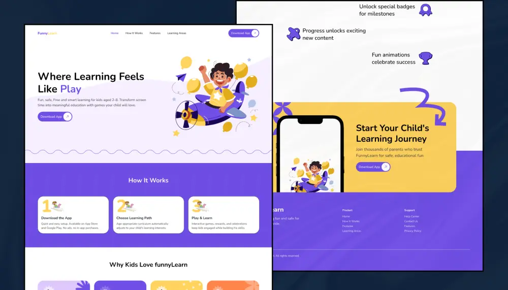 تصميم صفحة هبوط احترافية عالية التحويل ومتجاوبة - figma