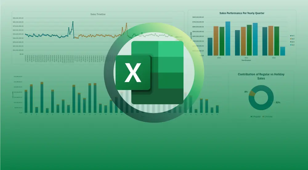 تحليل بيانات احترافي باستخدام Excel مع تقارير ورسوم بيانية