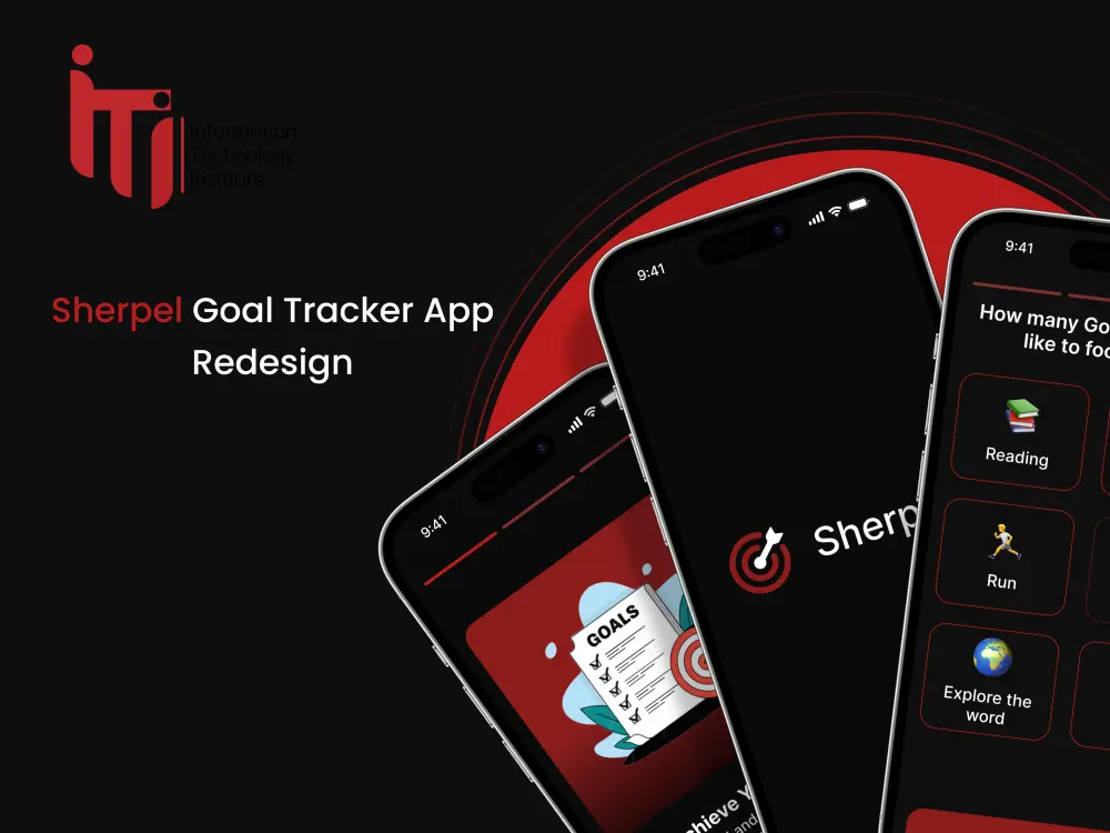 تصميم تطبيق موبايل احترافي لتتبع الأهداف (Goal Tracking App UI/UX) يساعد المستخدمين على تنظيم أهدافهم اليومية ومتابعة تقدمهم بشكل واضح وسهل.