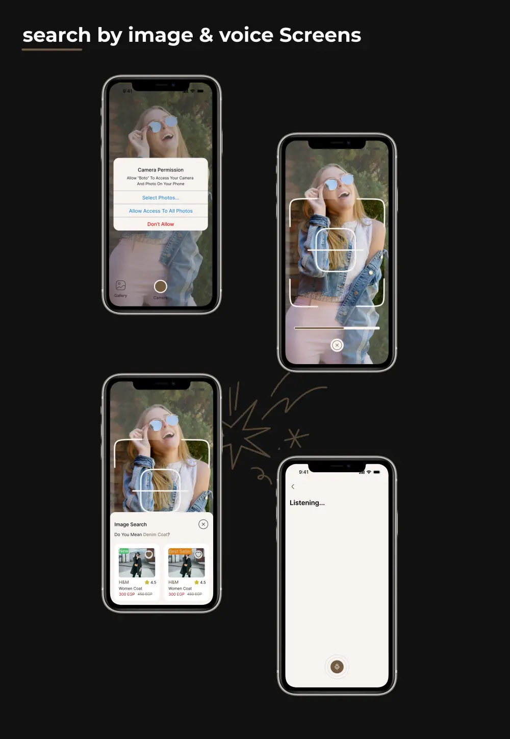تصميم تطبيق موبايل احترافي لمتاجر الأزياء (Fashion App UI/UX) يساعد على عرض المنتجات بشكل جذاب وتحسين تجربة التسوق وزيادة المبيعات.