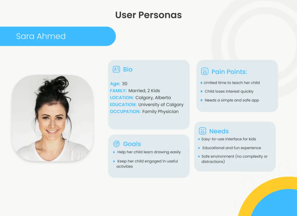تصميم UI/UX لتطبيق تعليم الرسم للأطفال (5–8 سنوات)
