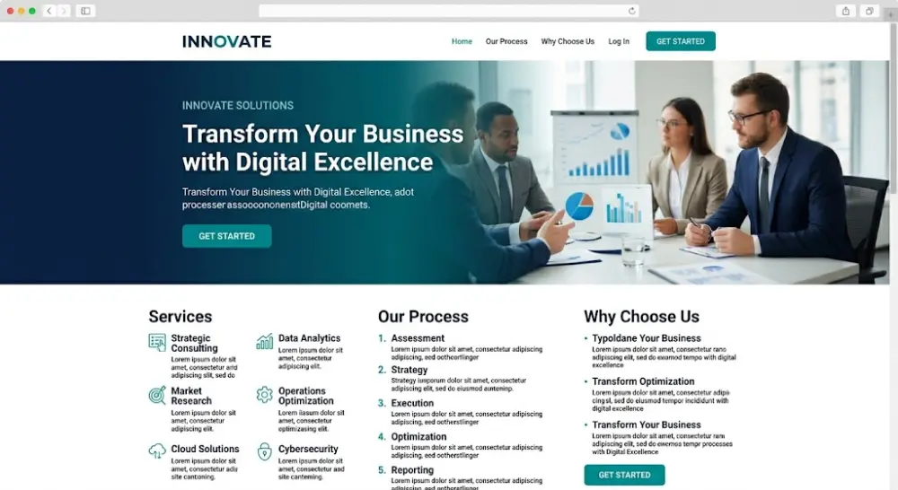 تصميم صفحة هبوط احترافية (Landing Page) متجاوبة باستخدام HTML و CSS