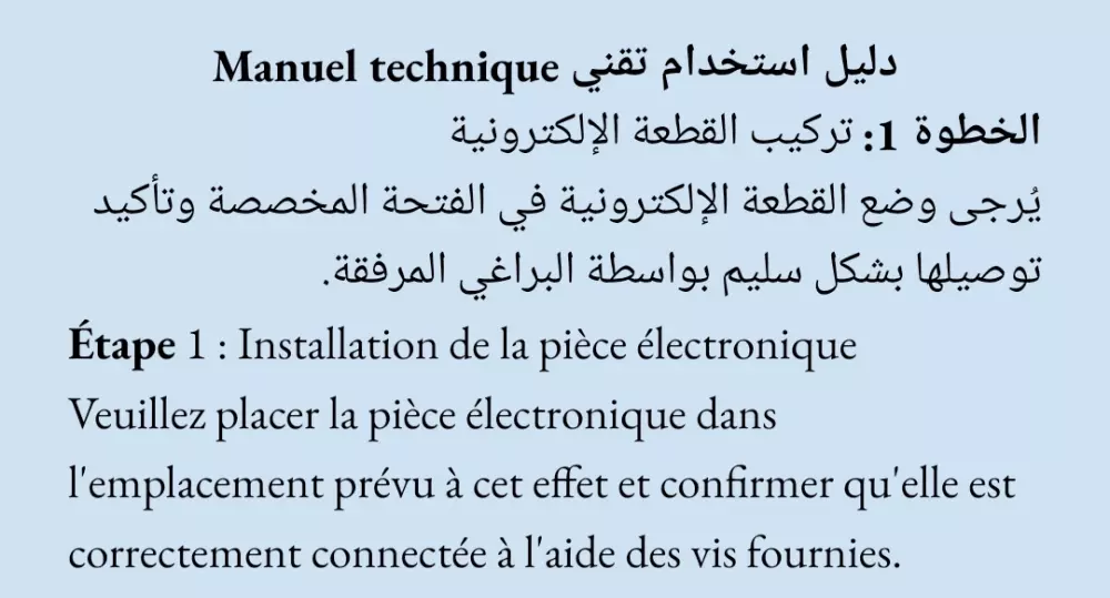 الترجمة الفرنسية الرائعة