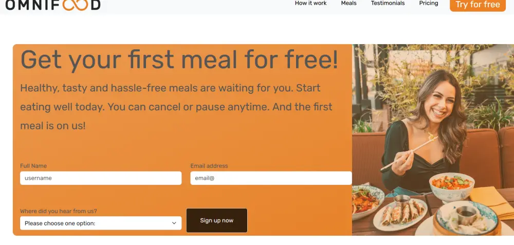تطوير واجهة Omnifood احترافية، متجاوبة وسريعة التحميل