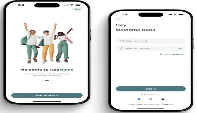تصميم واجهة تطبيق Flutter UI احترافية ومتجاوبة (Android & iOS)