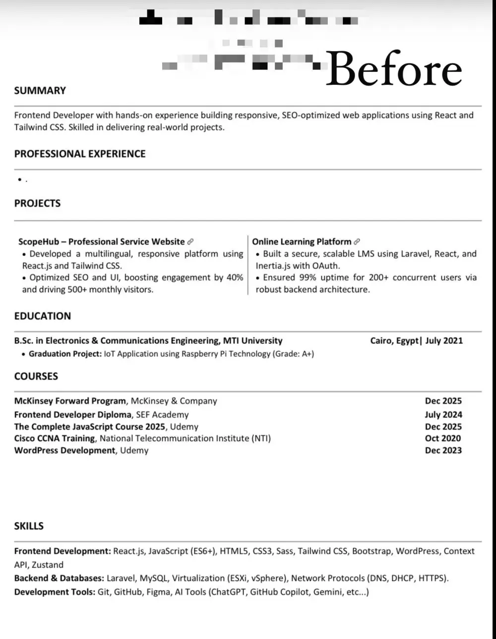 هل تبحث عن سيرة ذاتية احترافية تزيد فرصك في الحصول على وظيفة؟