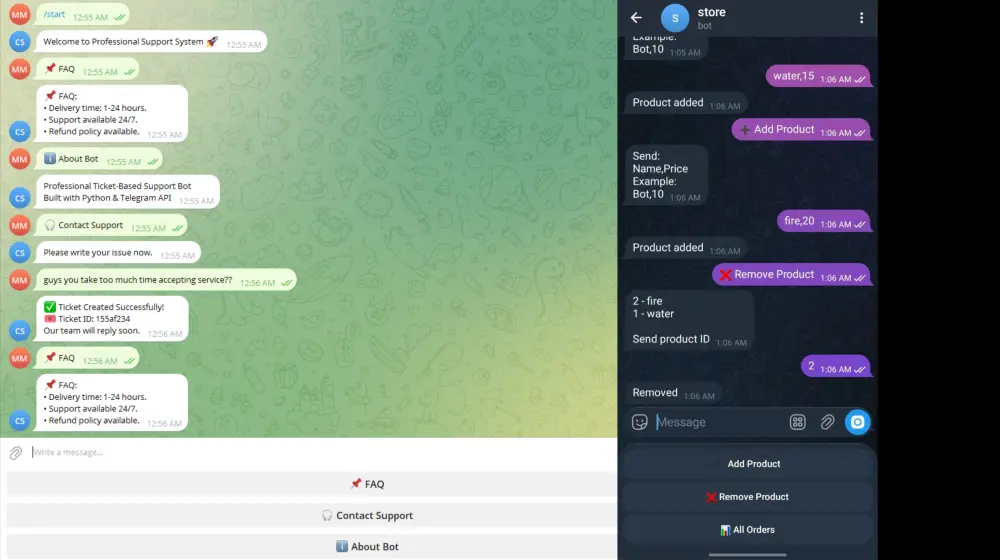 تصميم وبرمجة بوت تيليجرام احترافي حسب طلبك