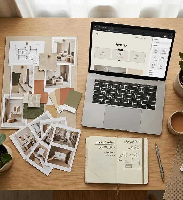 أقوم بتصميم بورتوفوليو Portfolio بشكل منظم وجذاب