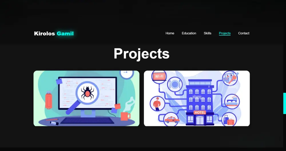 أقوم بتصميم بورتوفوليو Portfolio بشكل منظم وجذاب