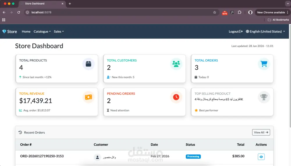 أقدم نظام إدارة متجر ألكتروني جاهز بإستخدام Asp.Net Core MVC + PostgreSQL إحترافي