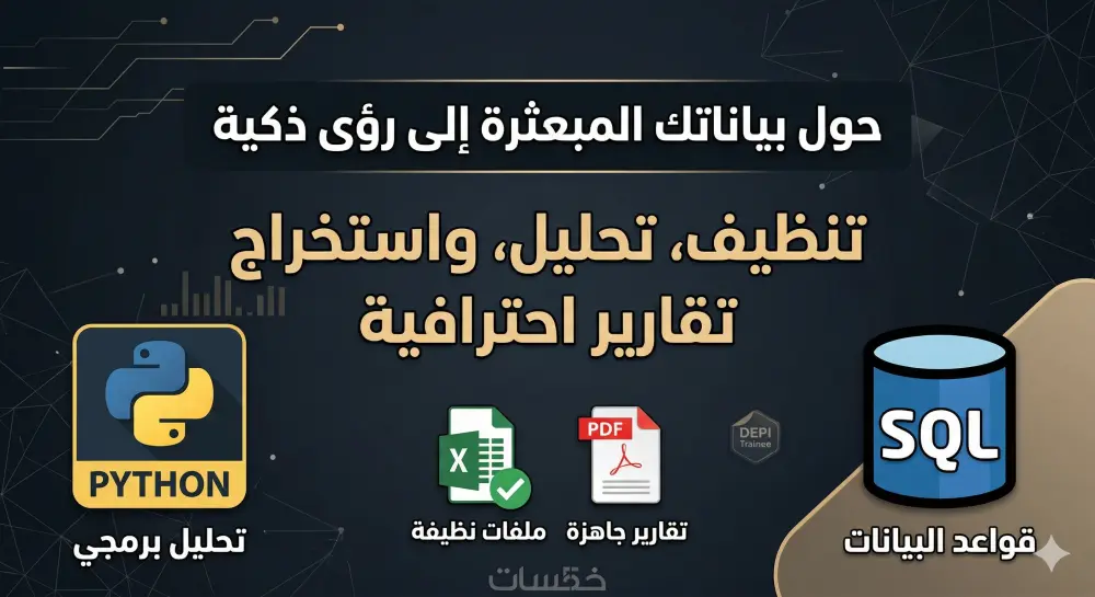 تنظيف وتحليل البيانات باستخدام Python و SQL واستخراج التقارير