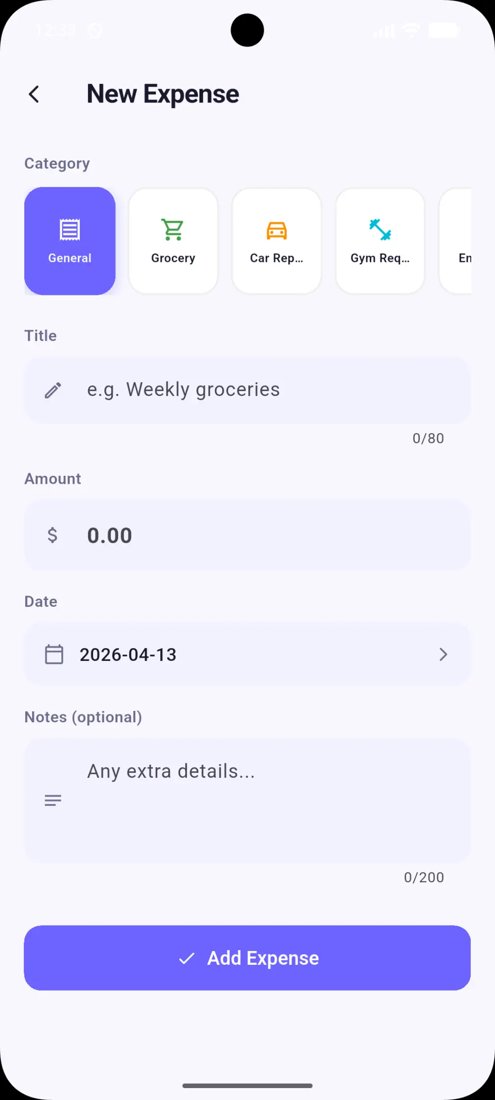 Spendly — Expense Tracker App Personal Finance & Budget Tracking App
