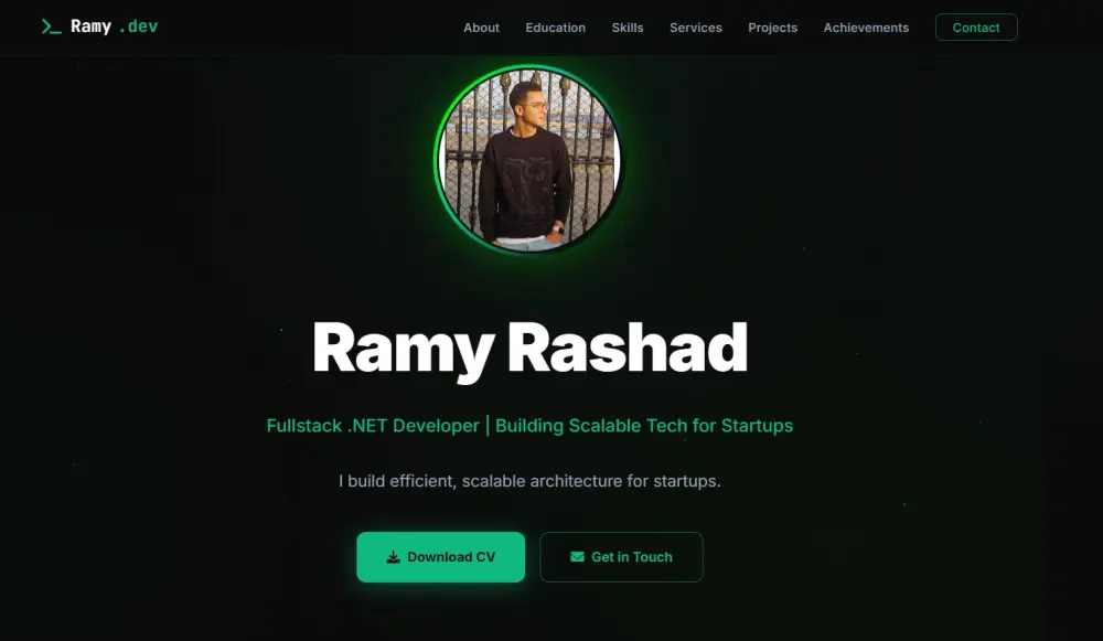 تصميم وبرمجة موقع شخصي Portfolio