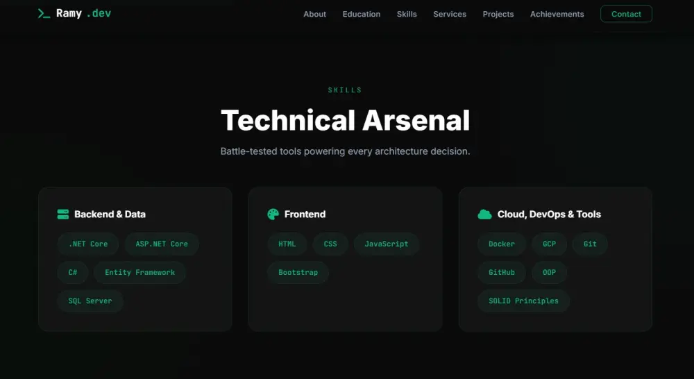 تصميم وبرمجة موقع شخصي Portfolio