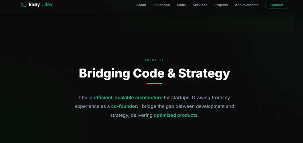 تصميم وبرمجة موقع شخصي Portfolio