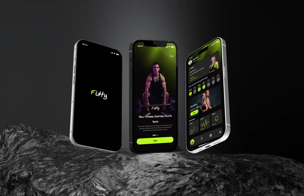 تصميم شاشات تطبيق موبايل احترافية (UI/UX) حديثة وجذابة