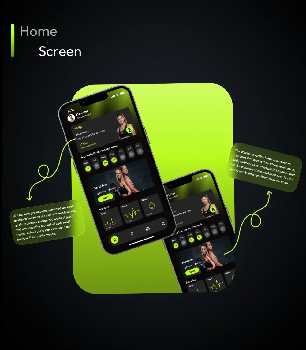 تصميم شاشات تطبيق موبايل احترافية (UI/UX) حديثة وجذابة