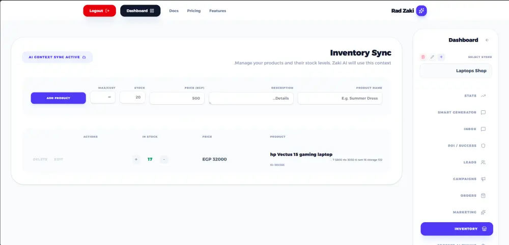 ستحصل على موقع Saas جديد حسب طلبك و Chatbot حسب احتياجك في داخل الموقع بتقنية الذكاء الاصطناعي باستخدام Next.js و DeepSeek عدد الصفحات (7) عدد المراجعات التي سيُجريها المختص (3) محتوى متجاوب و جذر الكود الخاص بالمشروع (Source Code)