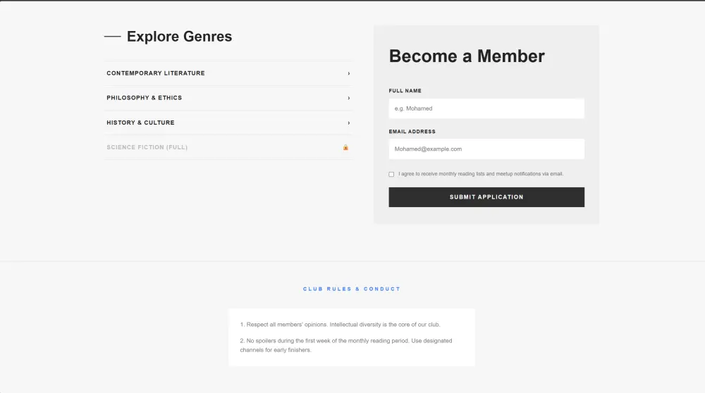تصميم موقع ويب احترافي لنادي قراءة أو مبادرة ثقافية بشكل عصري ومتجاوب