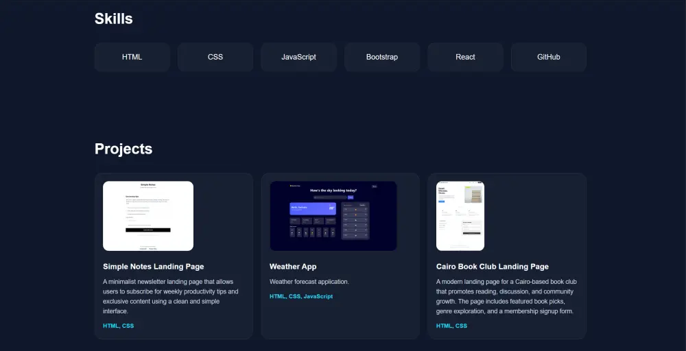 تصميم موقع Portfolio شخصي احترافي عصري لعرض مهاراتك ومشاريعك بشكل جذاب