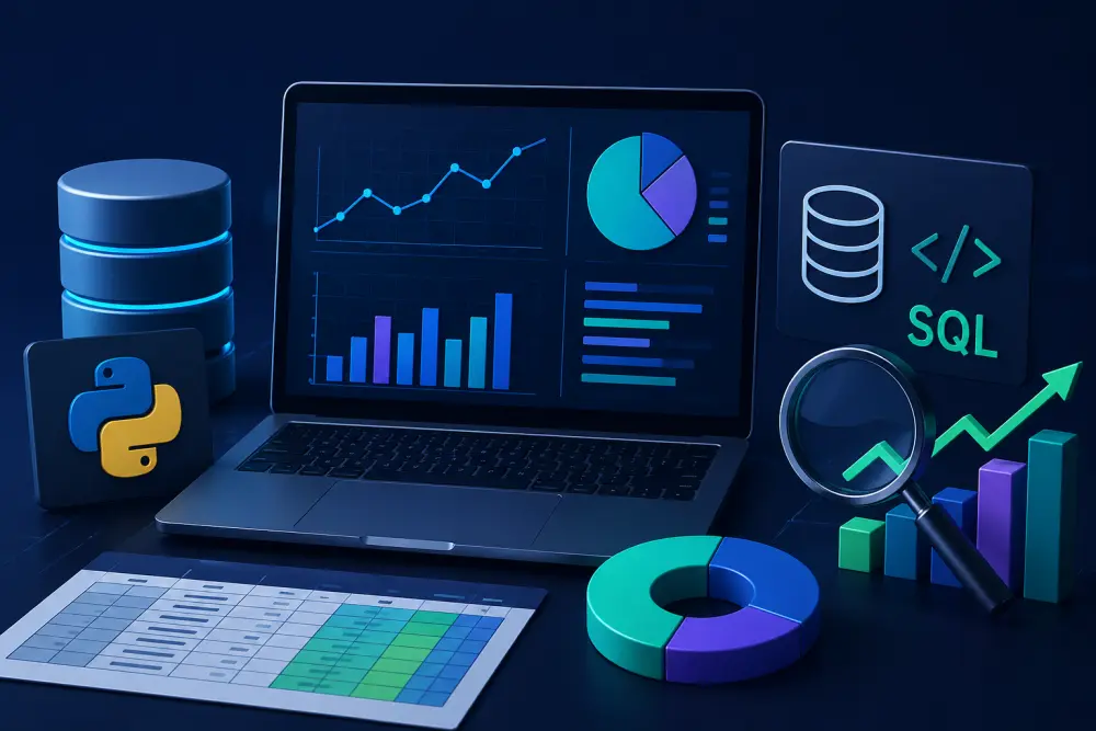 تحليل بيانات احترافي باستخدام Python و SQL مع تقارير واضحة وDashboard