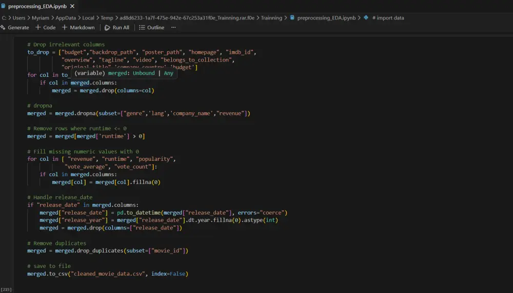 Data cleaning باستخدام python