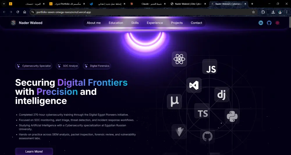 سأصمم لك Portfolio احترافي يعرض أعمالك بشكل جذاب