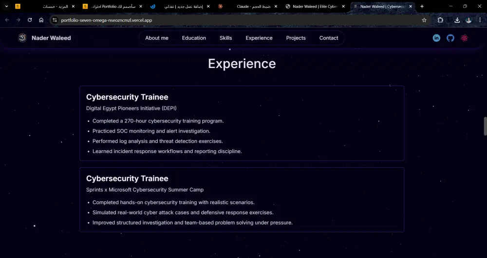 سأصمم لك Portfolio احترافي يعرض أعمالك بشكل جذاب