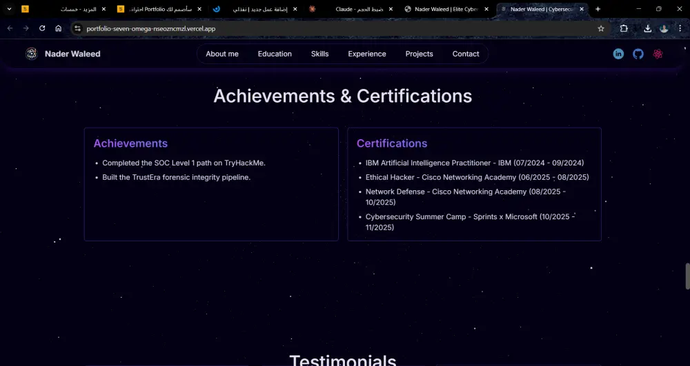 سأصمم لك Portfolio احترافي يعرض أعمالك بشكل جذاب