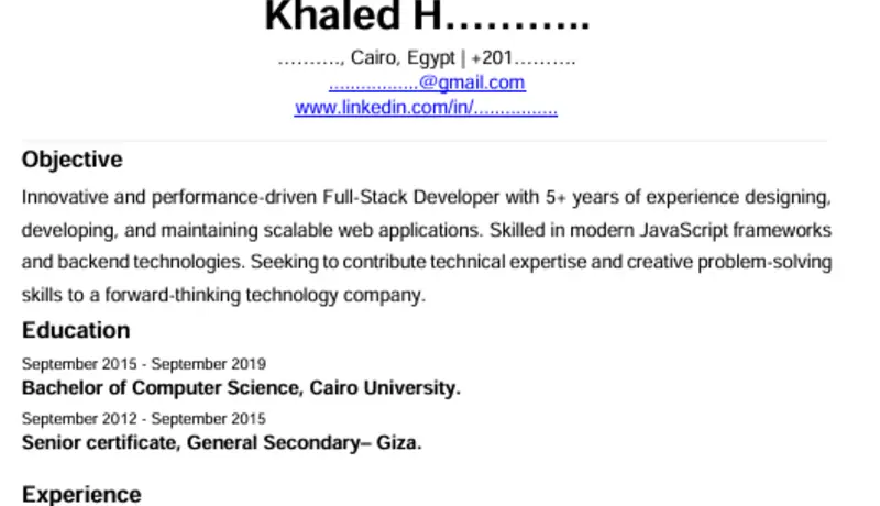 كتابة وتصميم سيرة ذاتية احترافية متوافقة مع ATS