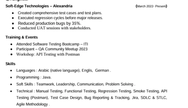 كتابة وتصميم سيرة ذاتية احترافية متوافقة مع ATS