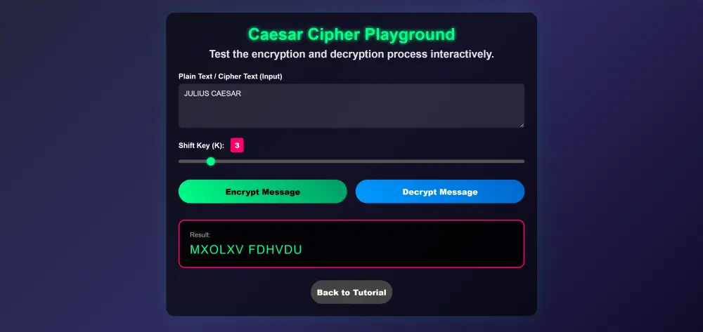 Cryptography Platform — Python, FastAPI, HTML, CSS, JavaScript