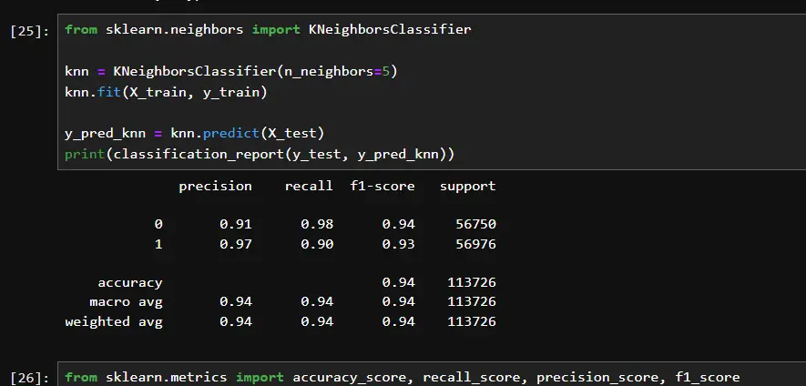 بناء وتدريب نماذج تعلم آلة باستخدام خوارزميات مختلفة مع تقييم الأداء وتحسين النتائج.