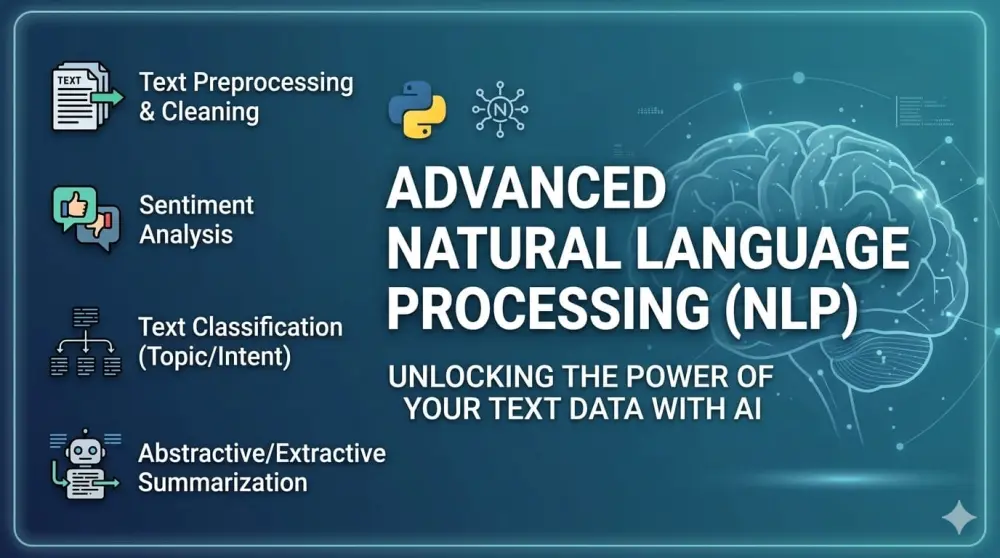 بناء نماذج ذكاء اصطناعي (NLP) متقدمة لتحليل النصوص والمشاعر