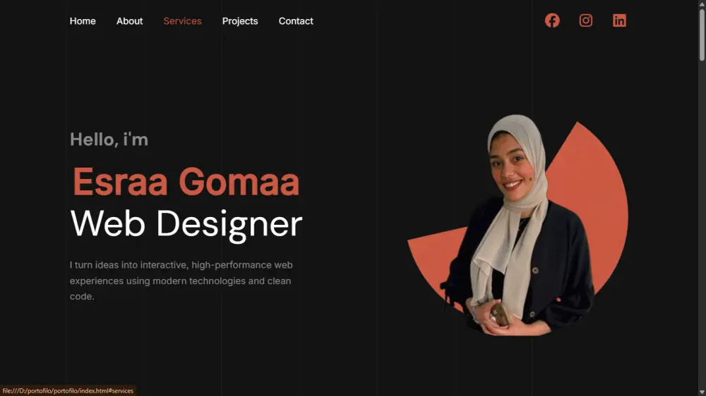 تصميم موقع Portfolio شخصي احترافي Responsive