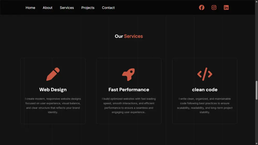 تصميم موقع Portfolio شخصي احترافي Responsive