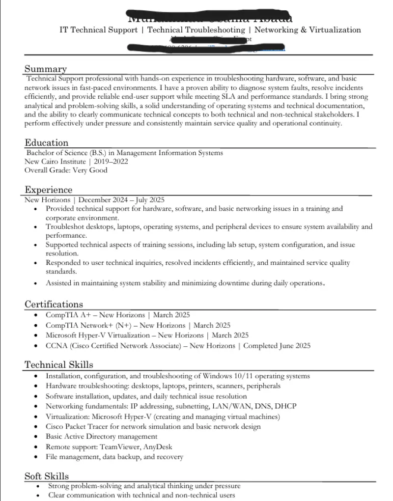 كتابة CV احترافي يزيد فرص قبولك بالعمل