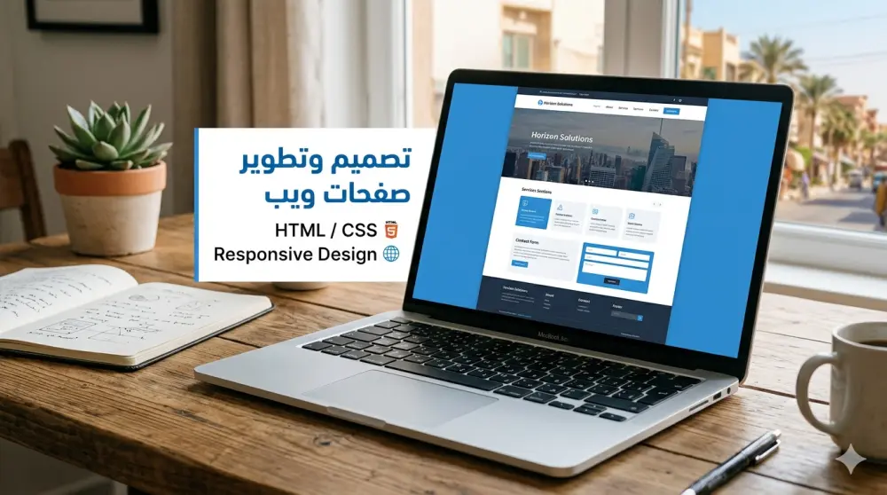 تصميم وتطوير صفحة ويب باستخدام HTML و CSS