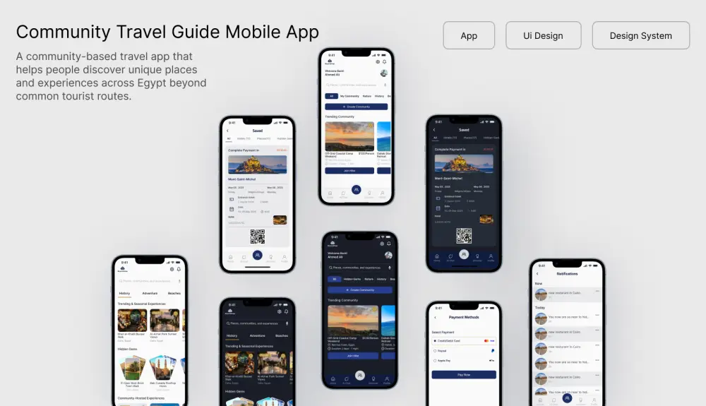 تصميم واجهة رئيسية لتطبيقات الموبايل UI UX