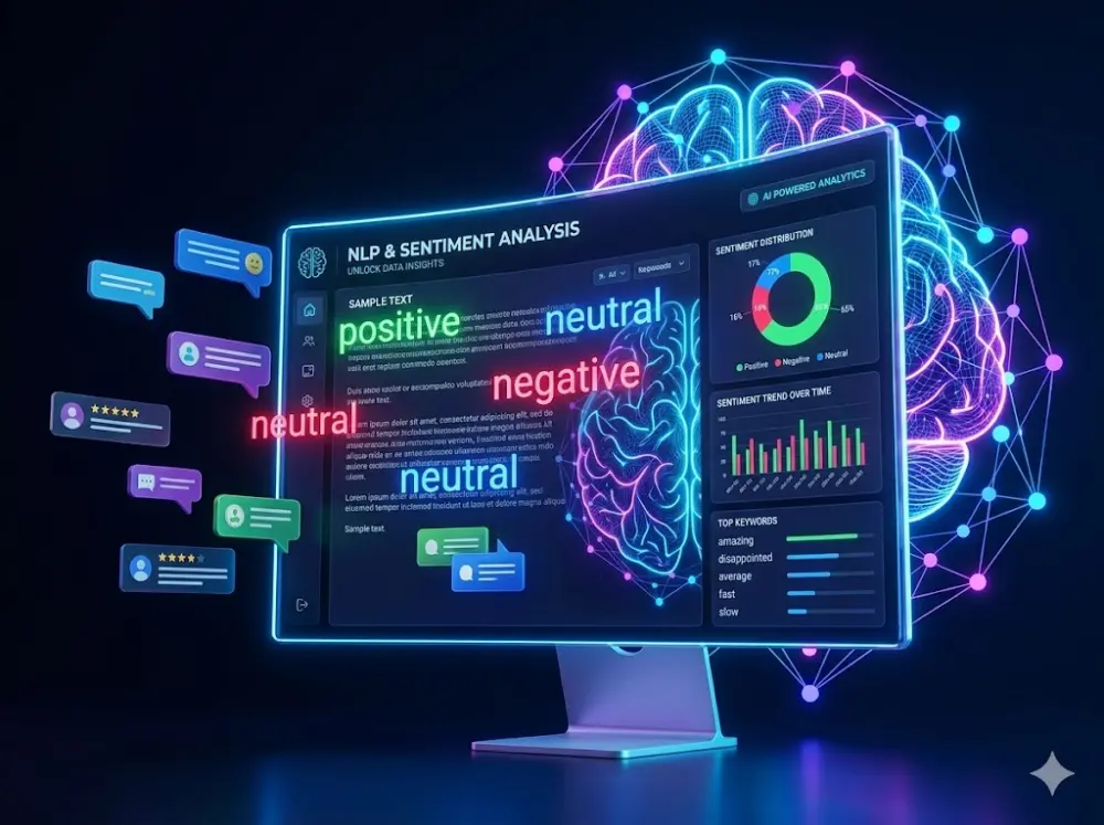 تحليل نصوص واستخراج المشاعر باستخدام الذكاء الاصطناعي (NLP)