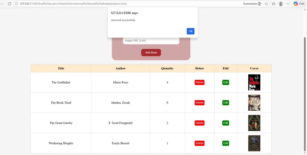 برمجة نظام إدارة مكتبة بلغة JavaScript