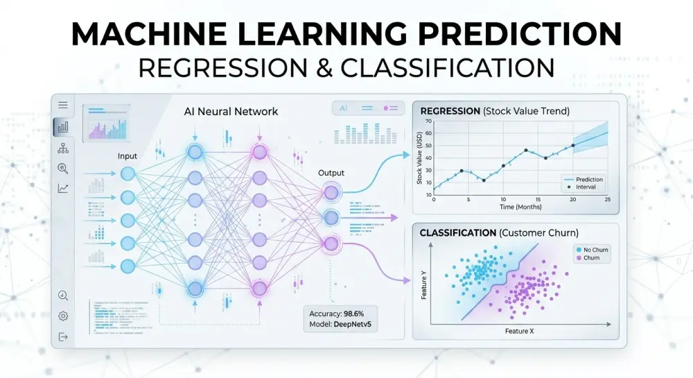 "سأقوم ببناء نموذج Machine Learning للتنبؤ (Regression أو Classification) مع تحليل البيانات"