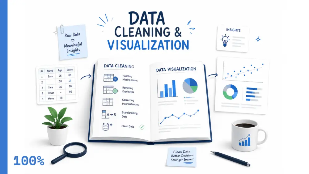 تنظيف وتحليل البيانات وتجهيزها للعرض المرئي (Data Cleaning & Visualization)