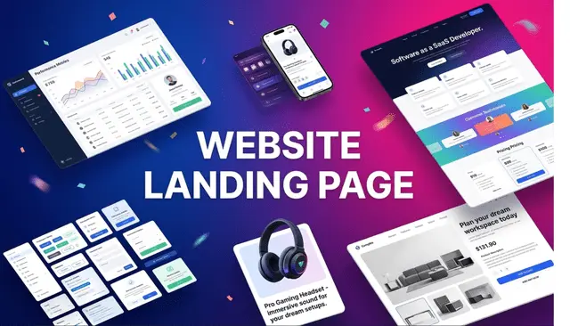 تصميم صفحة هبوط احترافية (Landing Page) متجاوبة وسريعة لزيادة التحويلات