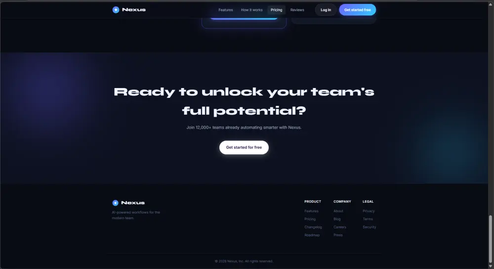 صفحة هبوط احترافية جاهزة للإطلاق بتصميم عالمي المستوى