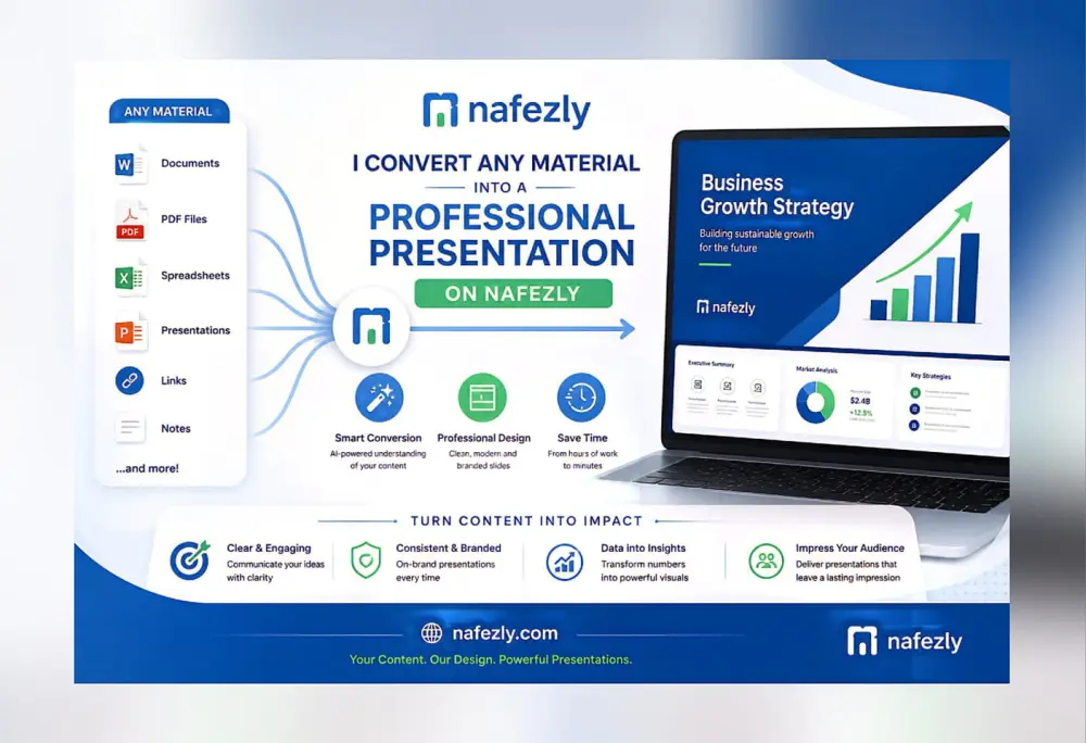 تحويل اي محتوى الى عرض تقديمي احترافي Power Point