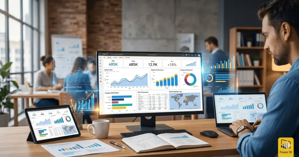 تحليل البيانات وتحويلها الى dashboard باستخدام Power BI