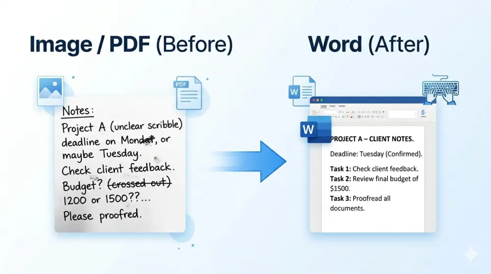 تحويل ملفات PDF إلى Word بدقة عالية مع الحفاظ على التنسيق