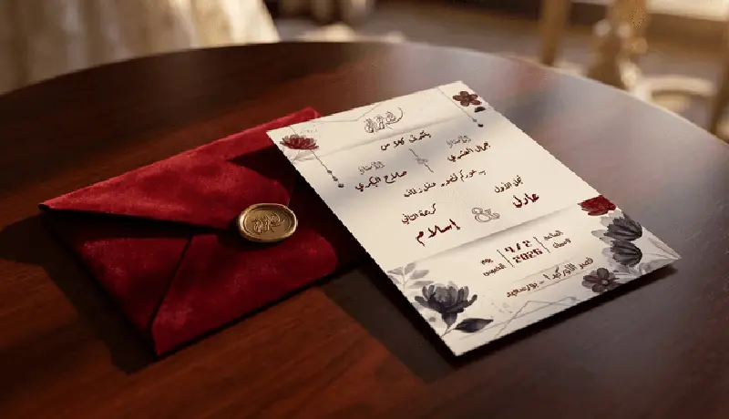تصميم دعوات زفاف عصرية ومميزة بتفاصيل جذابة