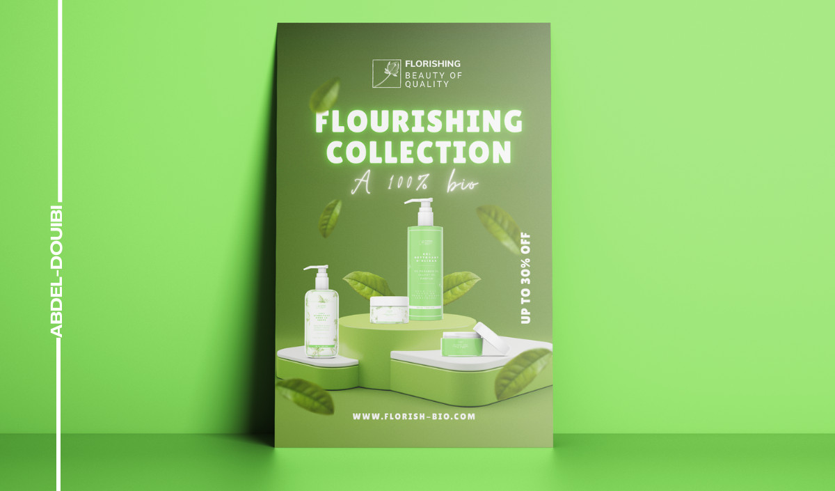 تصميم ورقيات ومطبوعات (رول آب، فلاير، بروشور، ورقة عمل،..)